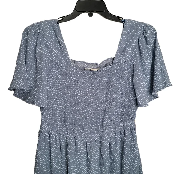 LoveRiche Blue Polka Dot Fit and Flare Dress NWT Ladies Size Large - Picture 2 of 11